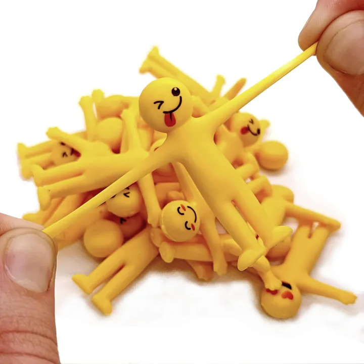 Muñecos elásticos Smiley amarillos