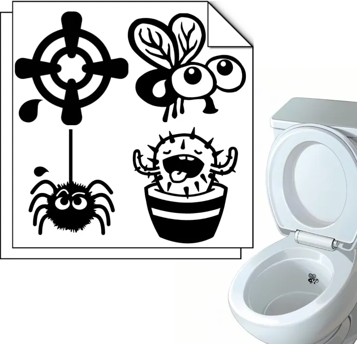 Adhesivos para el inodoro con dianas y dibujos